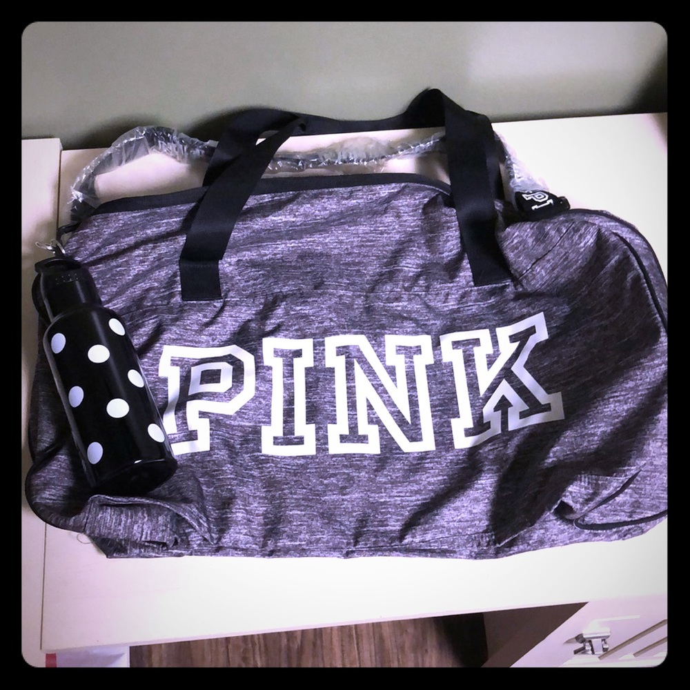 NWT VS PINK gym tote AND WATER BOTTLE
